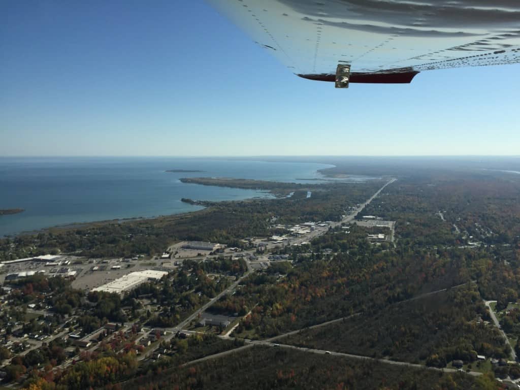 Aerial View Of Us-23, Alpena And Thunder Bay, Facing South. Photo By Joel Heckaman - Awesome Mitten - Mittentrip