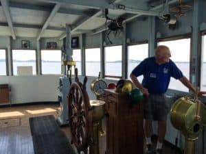 Our Guide, Jim Plant, Smiling At Muskegon Lake From The Pilot House. Photo Courtesy Of Jennifer Polasek.