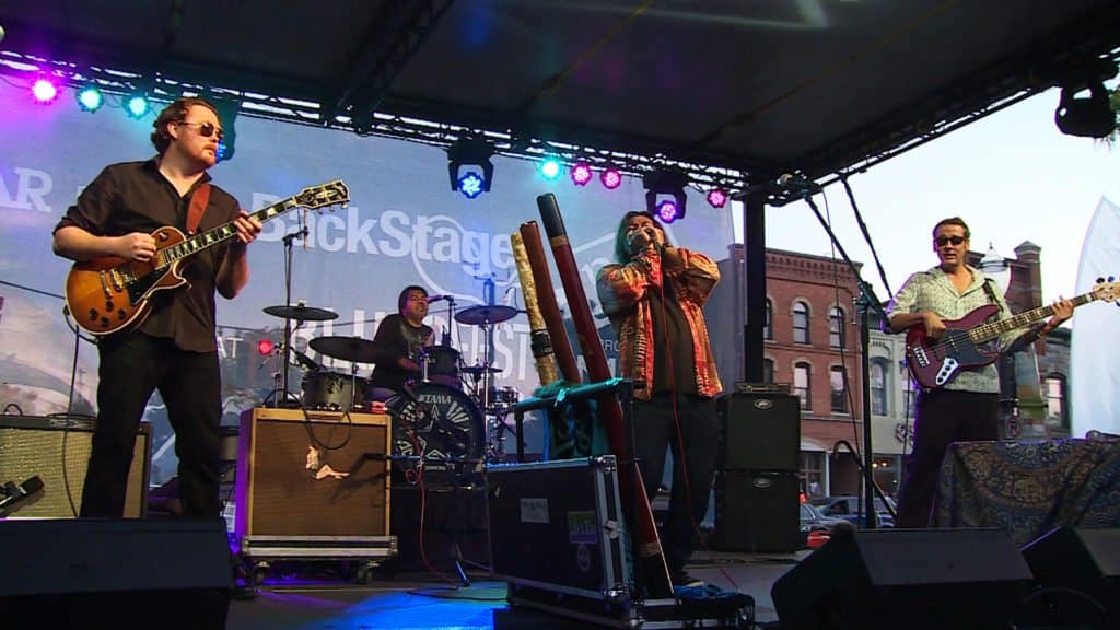 Harper and Midwest Kind perform at Michigan BluesFest. Photo courtesy of WKAR
