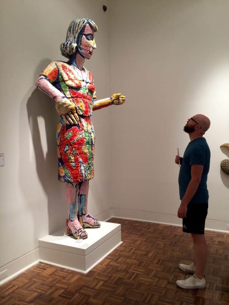 Jonathon Arntson experiencing art. Photo courtesy of Joanna Dueweke.