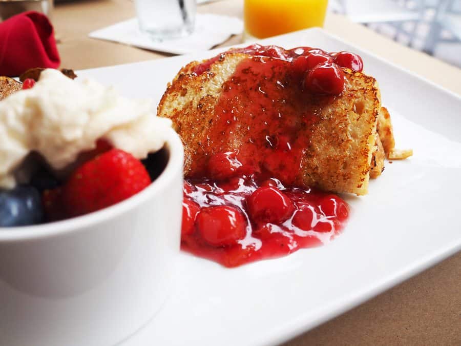 The Freshest Breakfast: Cherries Jubilee At Reflect Bistro. Photo By John Kalmar