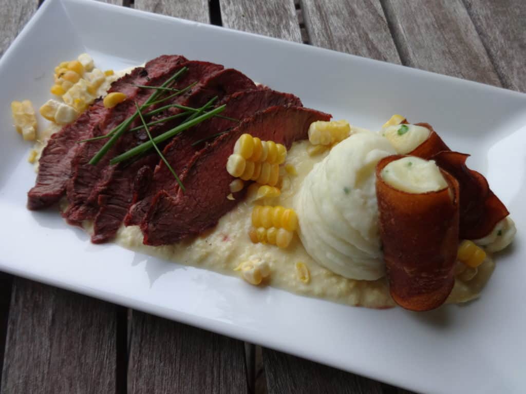 A delicious meal created at Le Chat Gourmet.