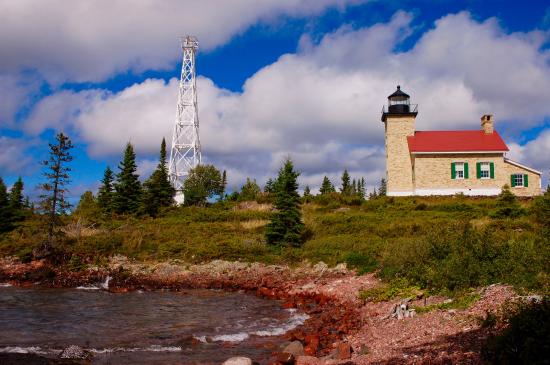 fyr i Copper Harbor - Upper Peninsula Road Trip - den fantastiska Mitten