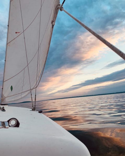 Sailing On Grand Traverse Bay, Traverse City Michigan