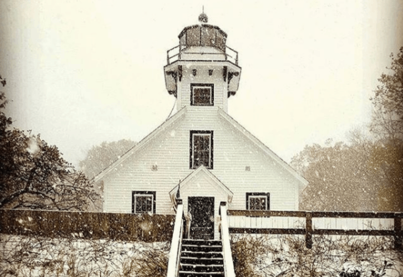 Mission Point Lighthouse Winter