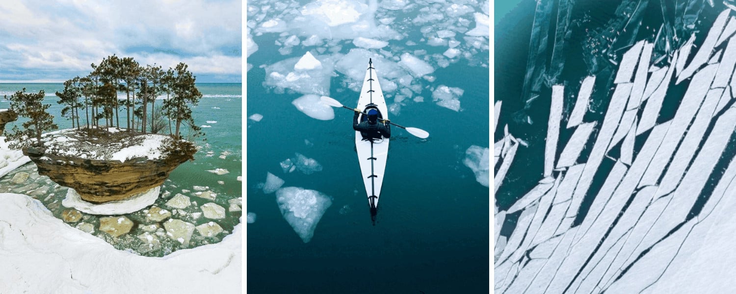Frozen Michigan Lakes