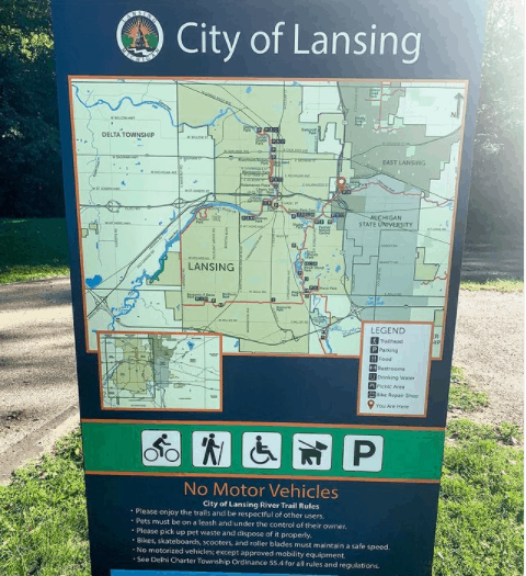 Lansing River Trail Map