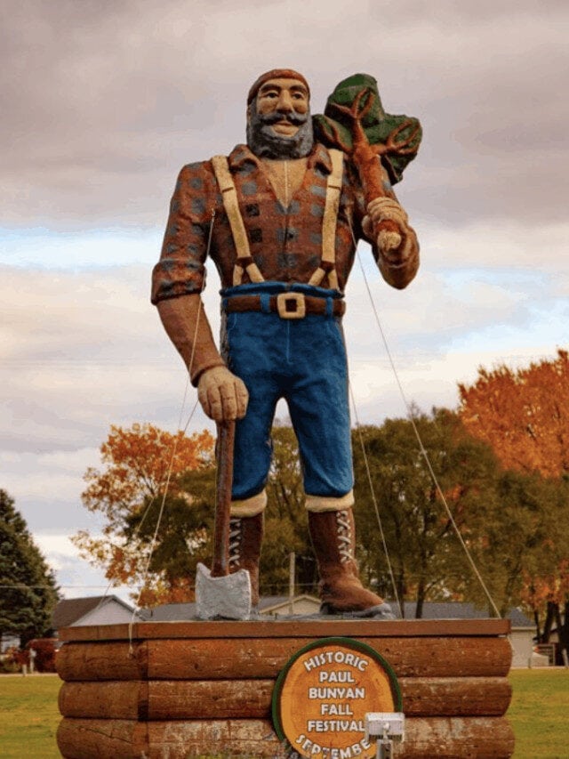 Paul Bunyan, Michigan’s Original Lumberjack