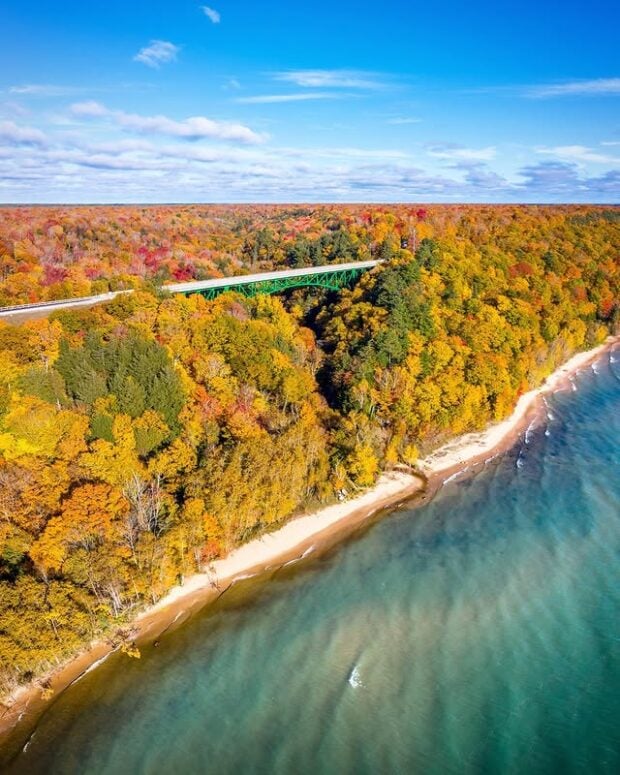 Cut River Bridge Overlook, Naubinway - Fall Scenic Overlooks