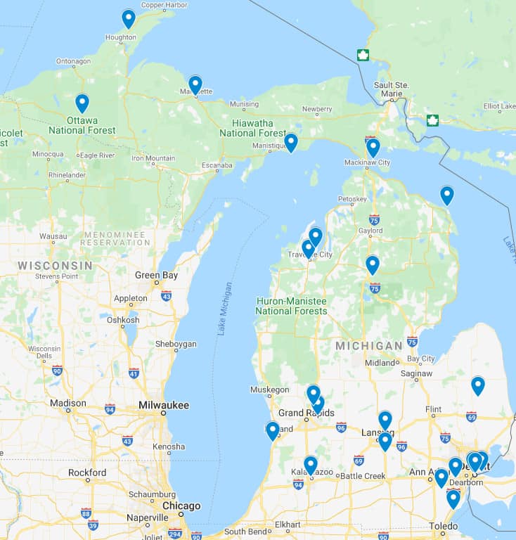 Map Of Haunted Places In Michigan