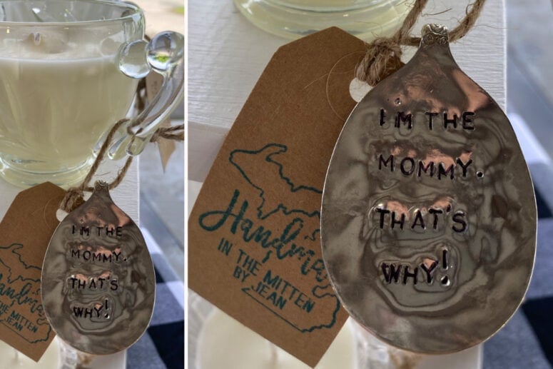 Made In The Mitten By Jean: Soy Candle With A Charm Donning One Of Jean's Many Quips.