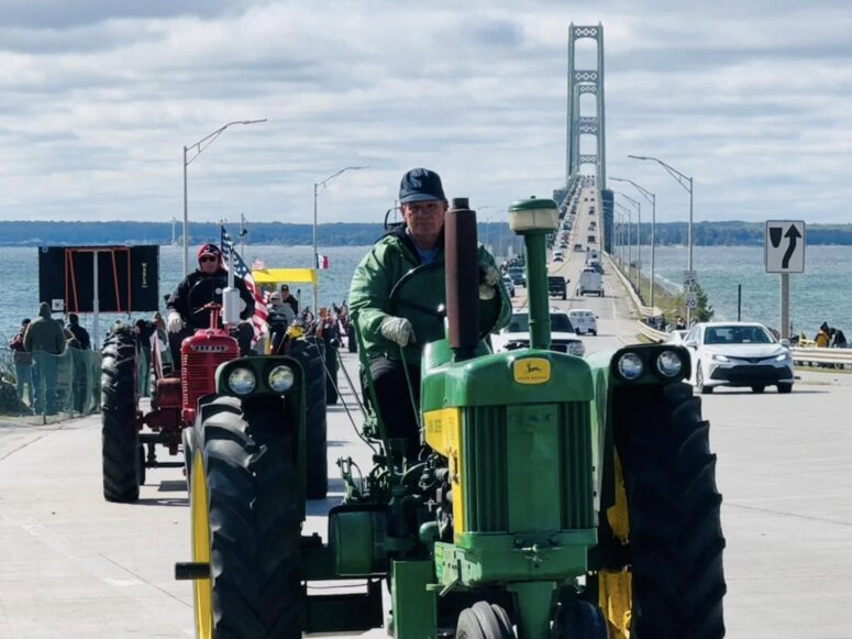 Mackinac Bridge Tractor Crossing