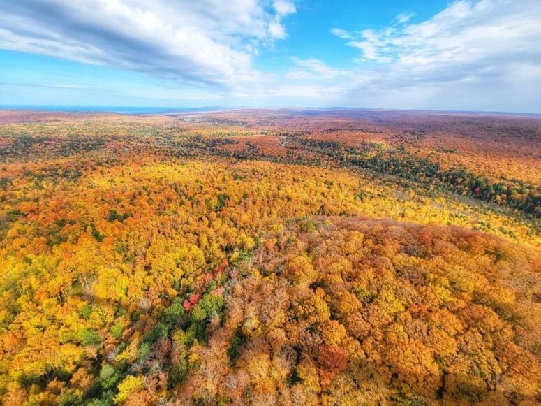 Fall Colors At Copper Peak In Ironwood Michigan