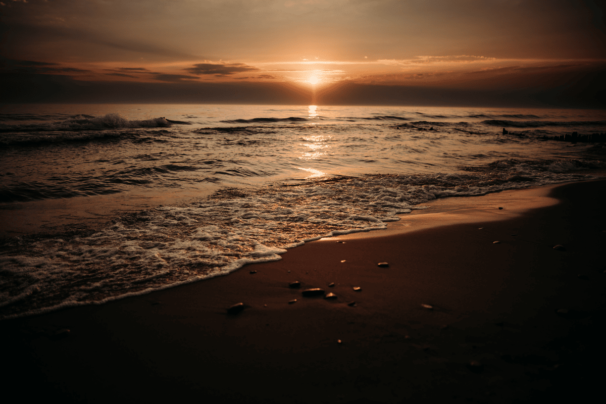 Lake Michigan Sunset Photo In Ludington State Park