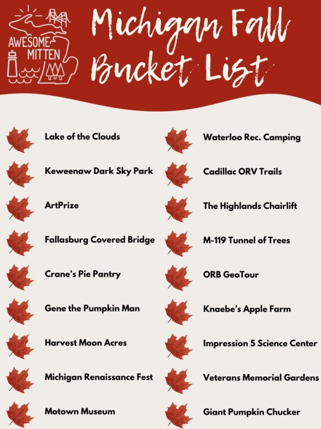 Michigan Fall Bucket List