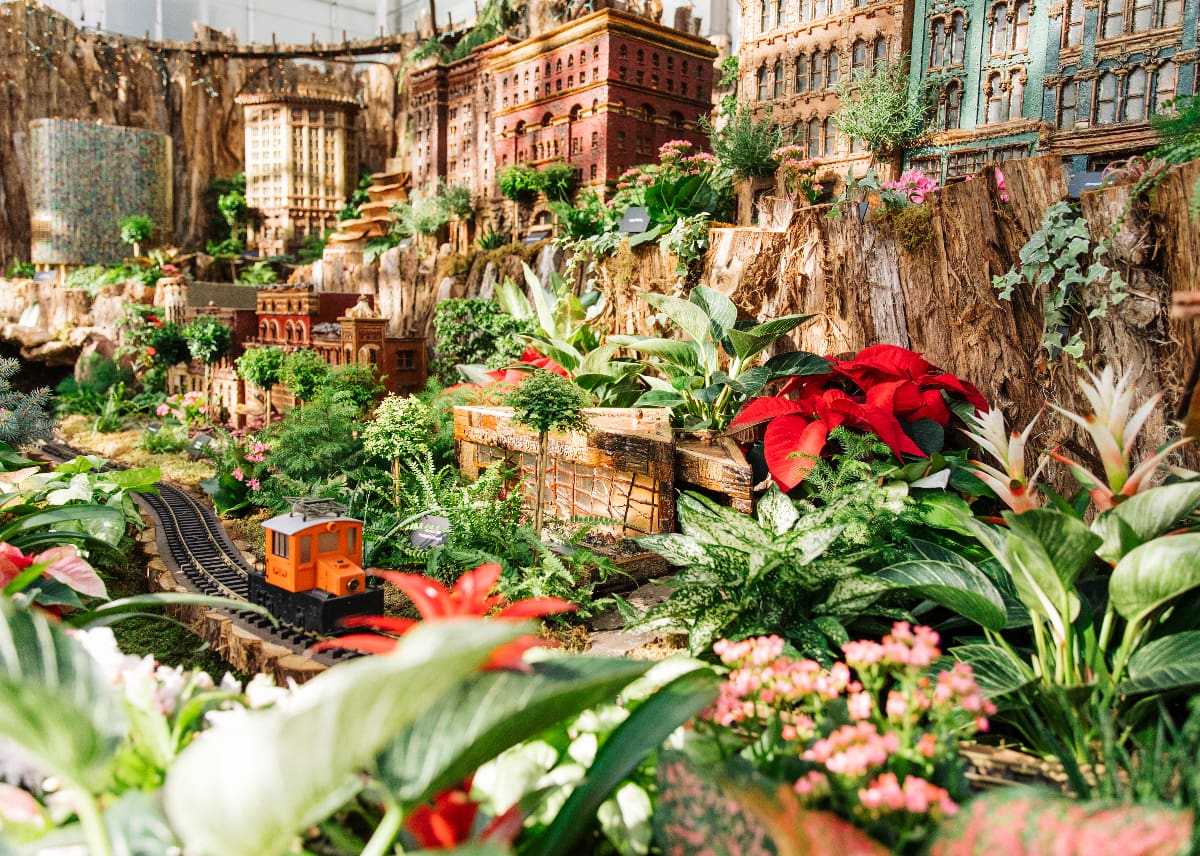 Winter At Frederik Meijer Gardens &Amp; Sculpture Park In Grand Rapids, Michigan