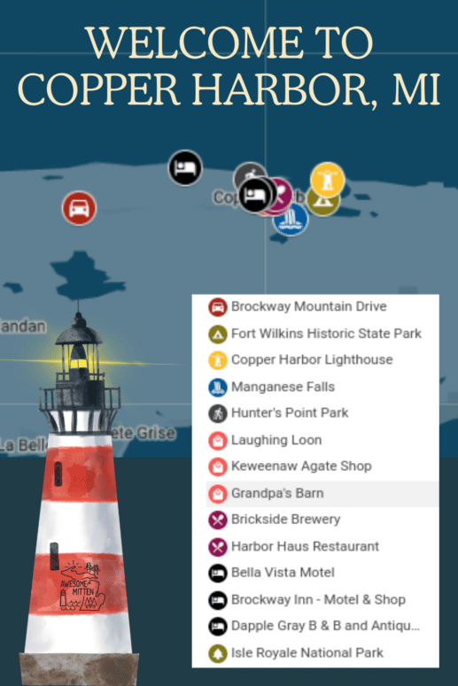 Map Of Things To Do In Copper Harbor Michigan