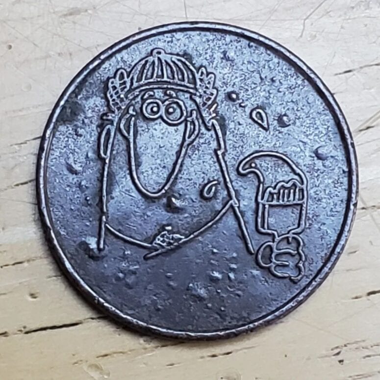 My First Ever Caesarland Token. This Was Little Caesar's Pizza Version Of An Amusement Arcade Store, Chuck E Cheese Style.