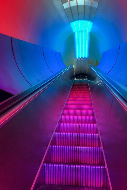 Escalator At The Michigan Science Center