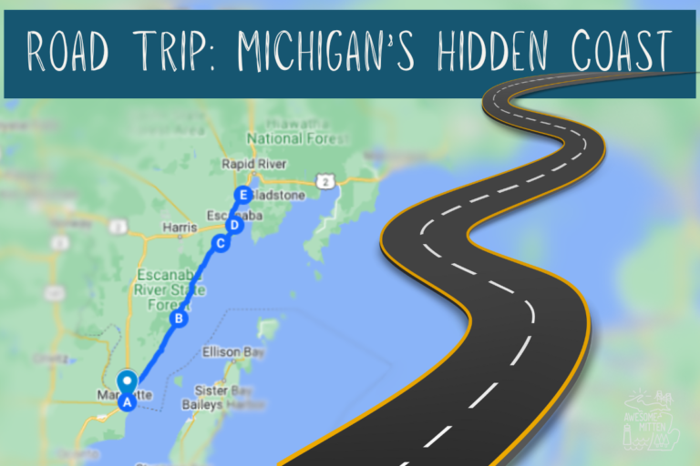 map of M-35, Michigan's Hidden Coast