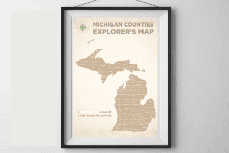 Michigan Counties Explorer Map