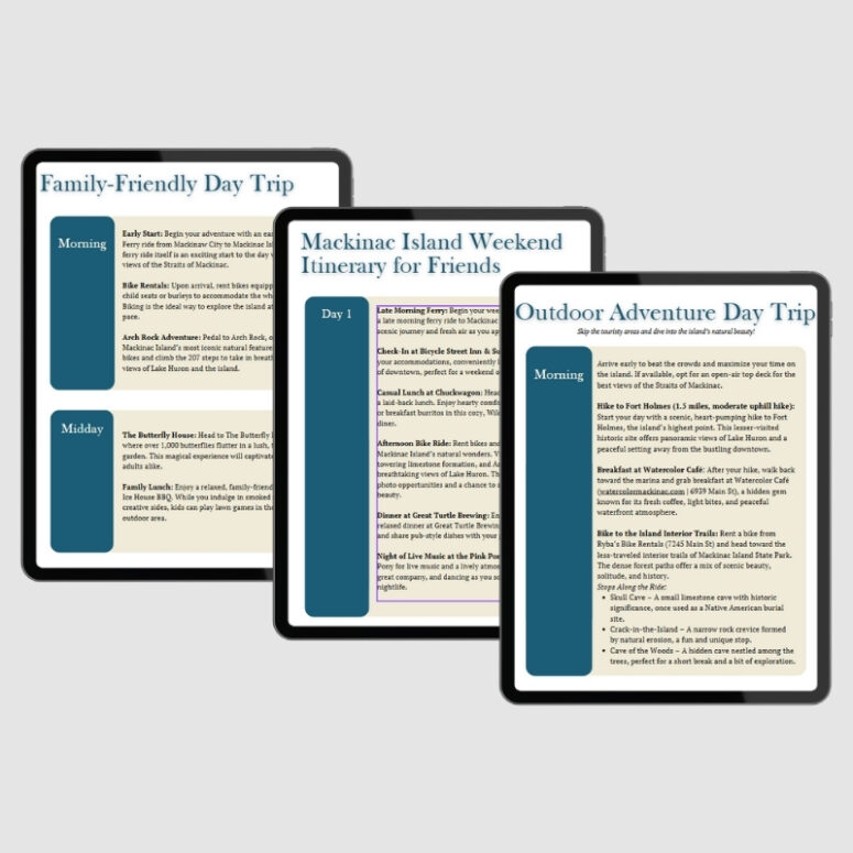 Mackinac Island Guide Itineraries