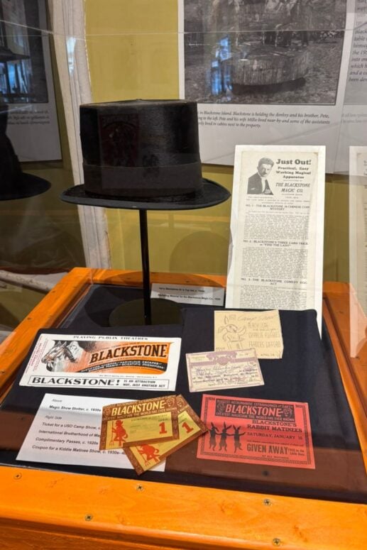 Top Hat And Ephemera Displayed At The American Museum Of Magic.