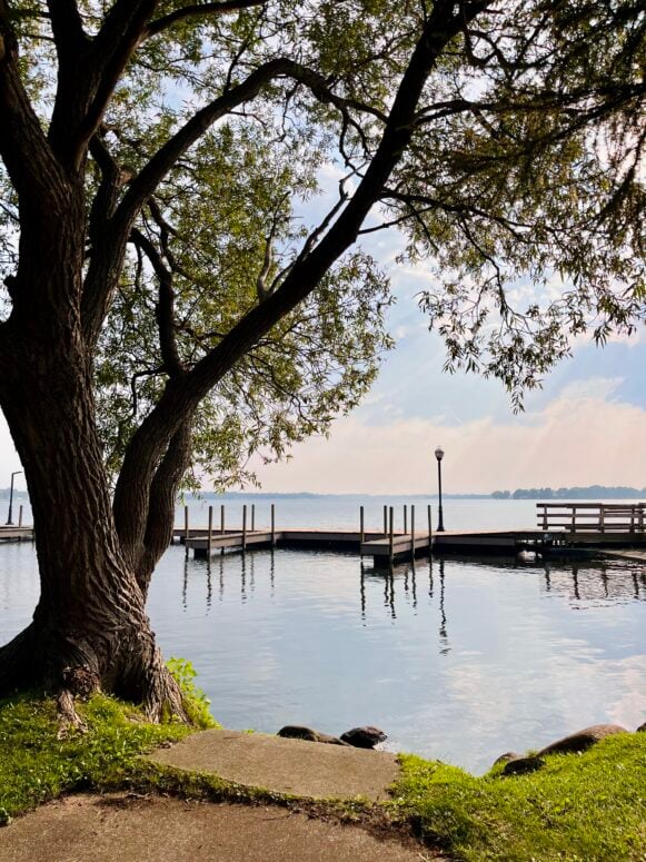 Lake Cadillac View On The Keith Mckellop Walkway