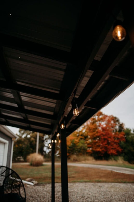 Northfarthing Farms Cottage Hillsdale Michigan Front Porch Lighting