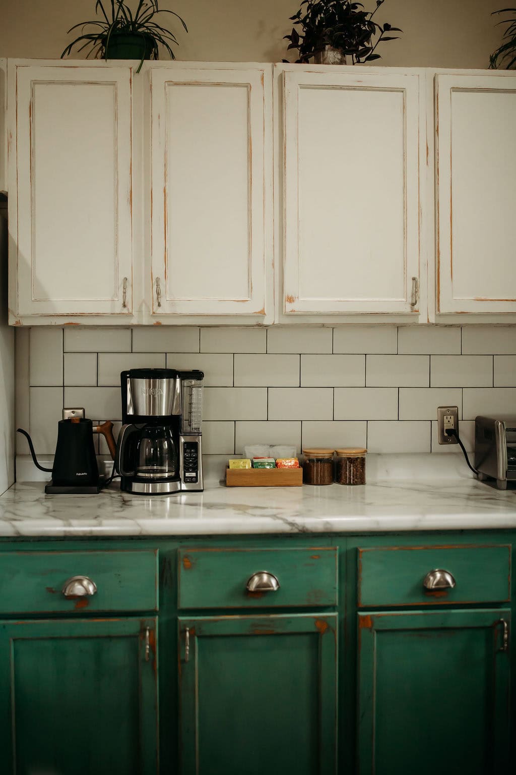 Northfarthing Farms Cottage Hillsdale Michigan Kitchen Detail Coffee Tea Station