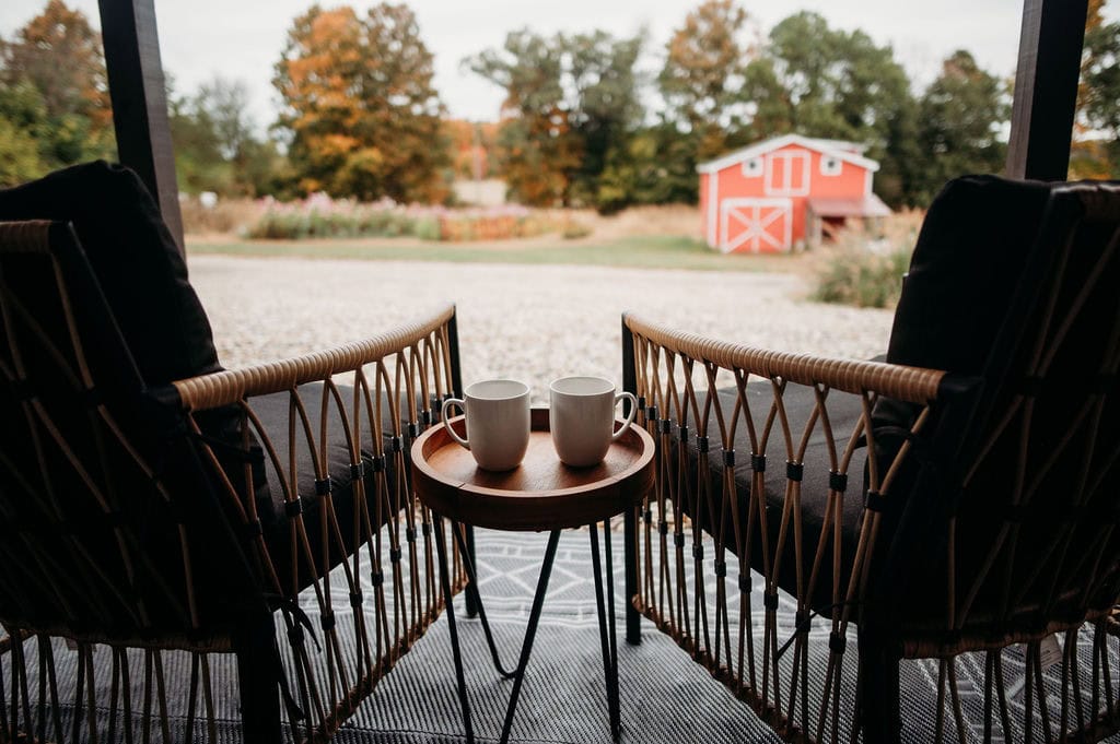 Top Northfarthing Farms Cottage Jonesville Michigan View From Porch